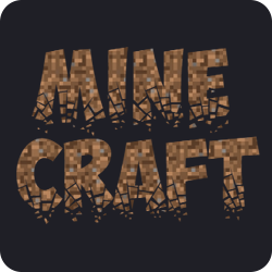Minecraft inscription in different fonts