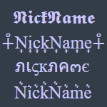 Nickname with Beautiful Font