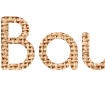 Create your unique title with a bag fabric background and Comfortaa Font in the online designer