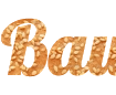 Create a beautiful png inscription with a background of bread crust with cumin - Font Lobster